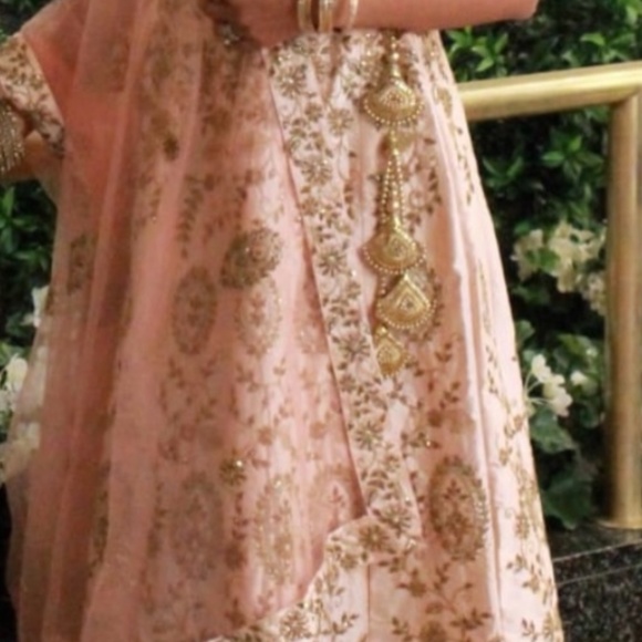 Gorgeous light pink silk Lehnga - Picture 2 of 2